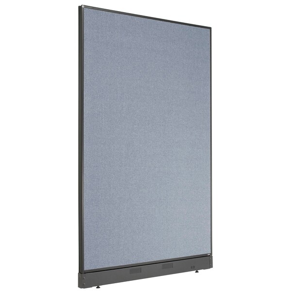 Interion By Global Industrial Interion Office Partition Panel with Pass-Thru Cable, 48-1/4inW x 76inH, Blue 238638PBL - main